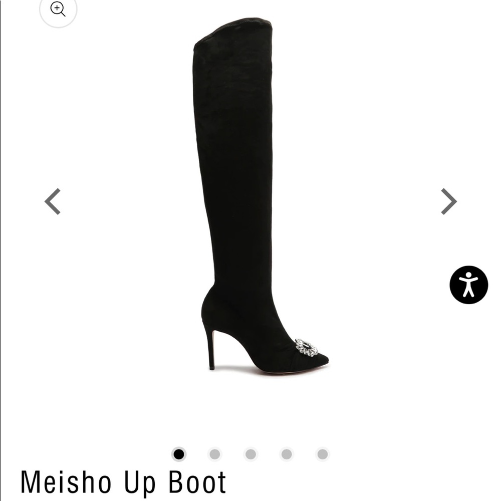Schutz knee high black suede boots. Never worn. Bag included.